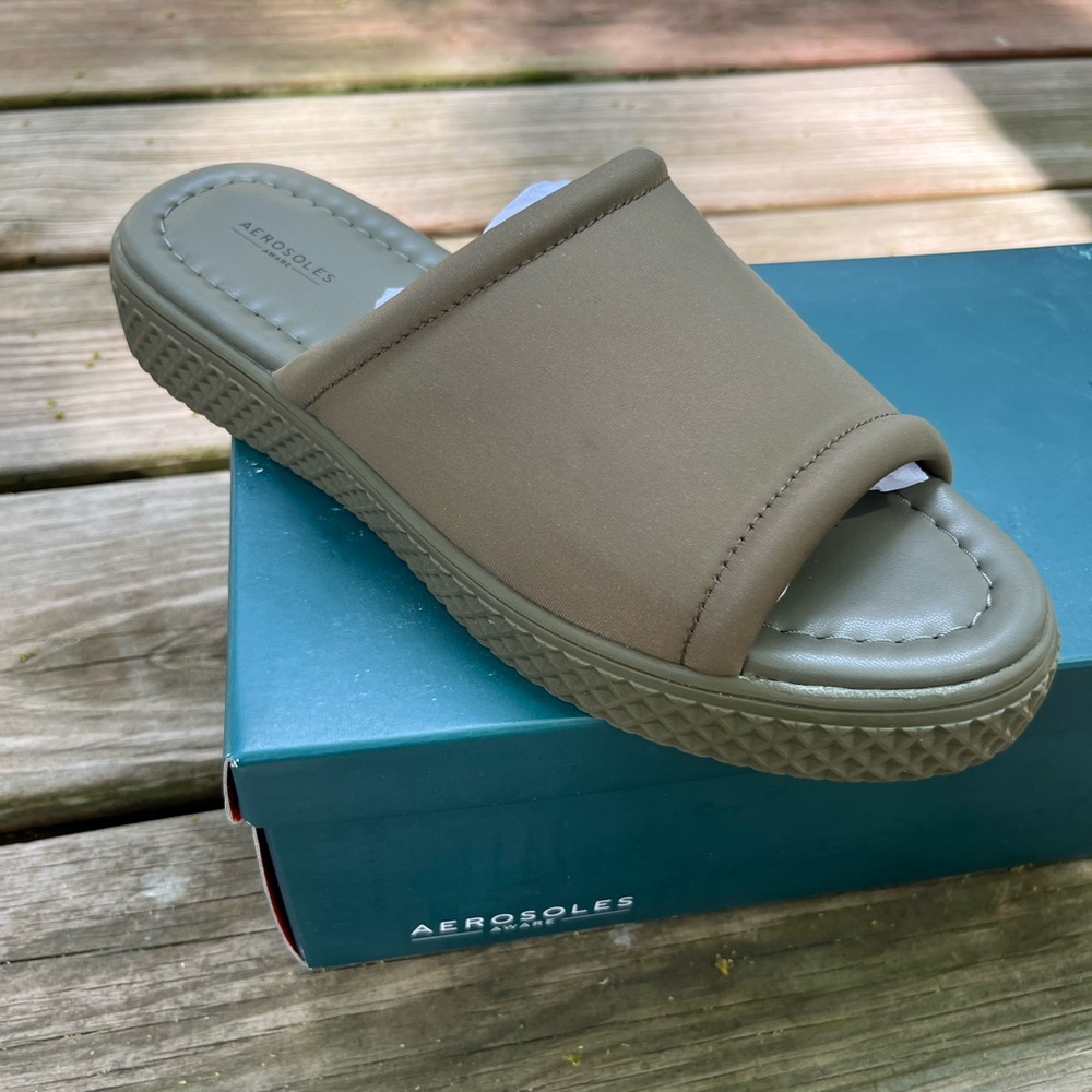 Evon aerosoles slide olive green